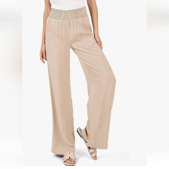 ๐ฟ Love Tree High Waist Tan Linen Blend Pants Medium ๐ฟ - Picture 1 of 10